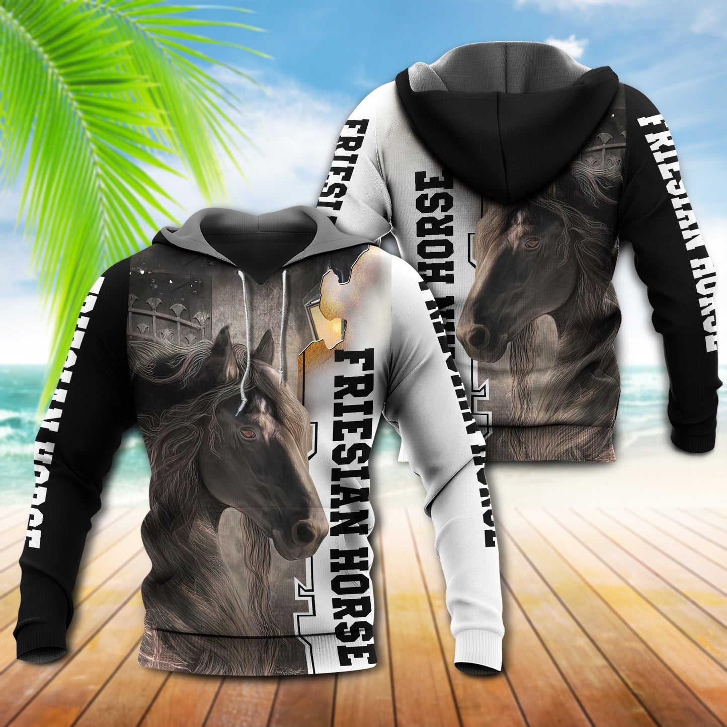 Friesian Horse Is My Therapy - 3D Hoodie3