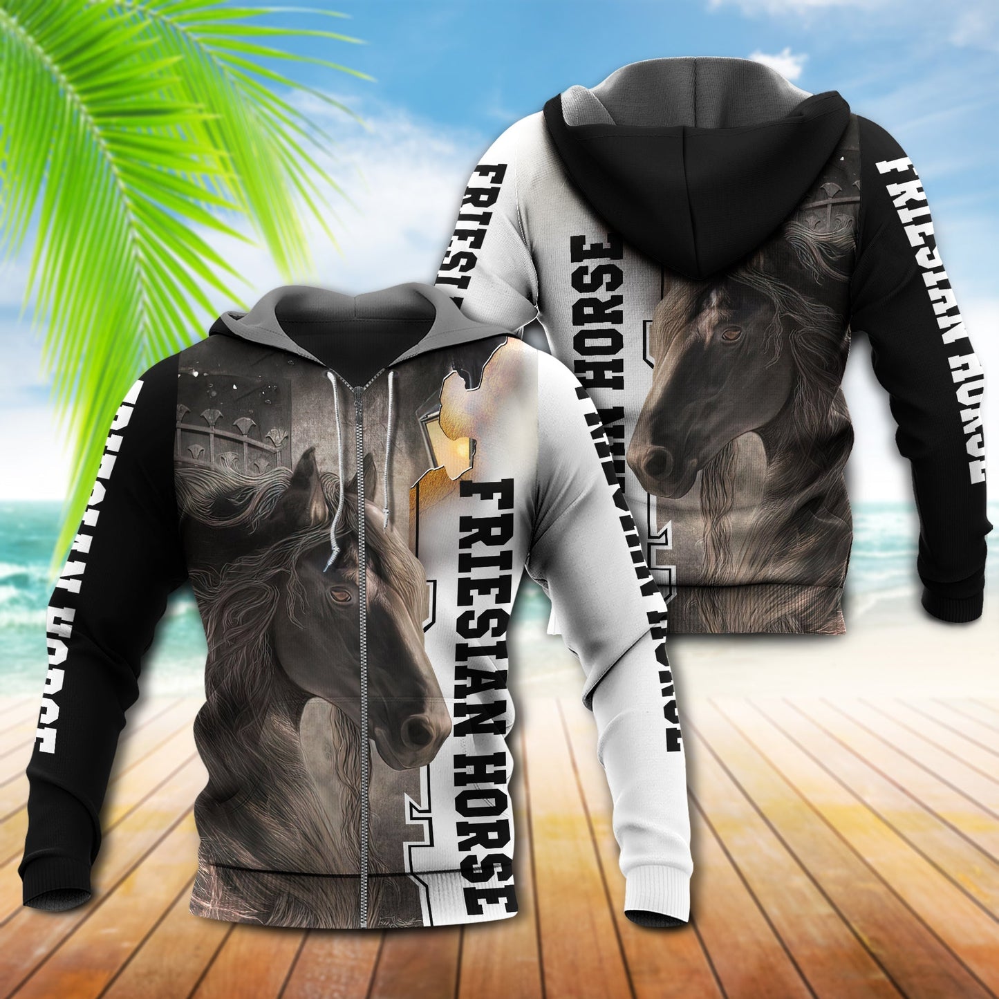 Friesian Horse Is My Therapy - 3D Hoodie4