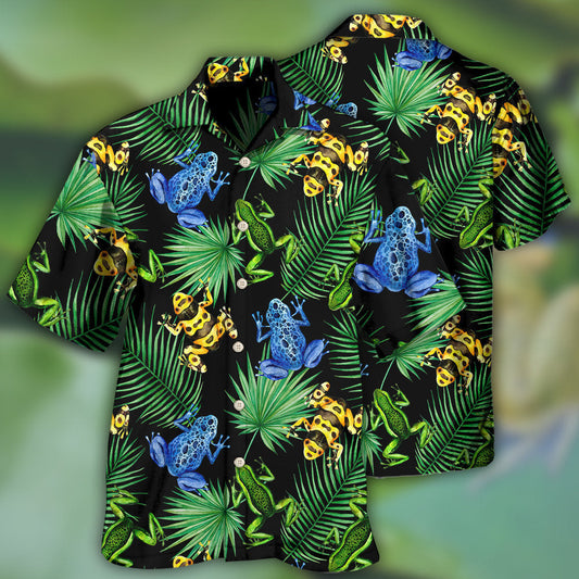 Frog Tropical Leaf Pattern – Hawaiian Shirt