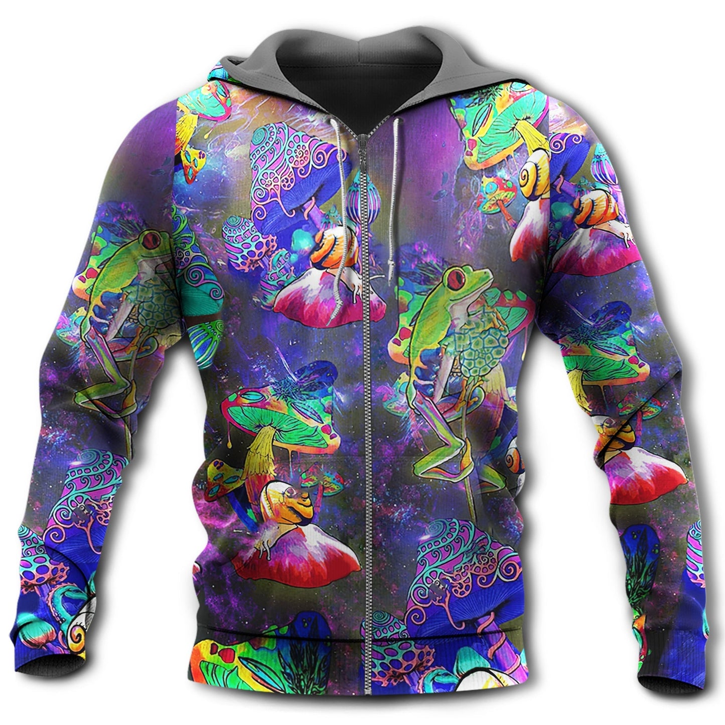 Frog Galaxy Mushroom Colorful - 3D Hoodie