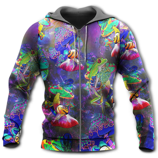 Frog Galaxy Mushroom Colorful - 3D Hoodie