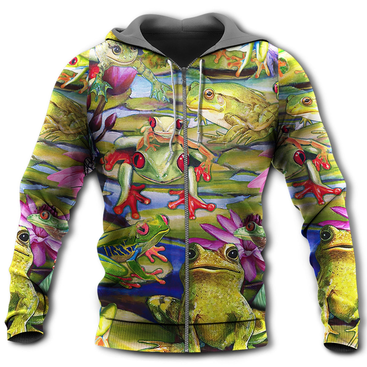 Frog Love Green Lake Style - 3D Hoodie
