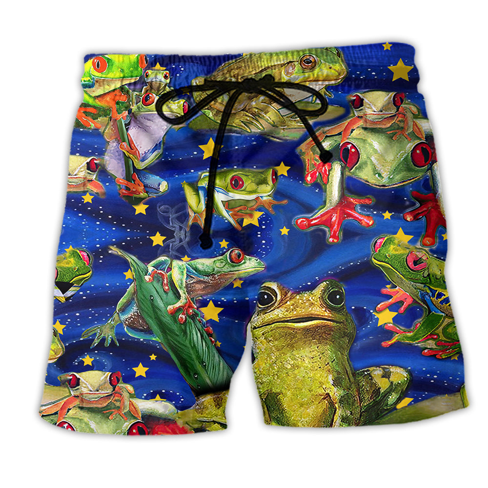 Frog Lover Merry Christmas Style - Beach Short