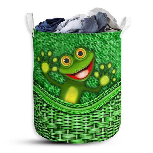 Frog Rattan Teaxture Style - Laundry Basket - Owls Matrix LTD