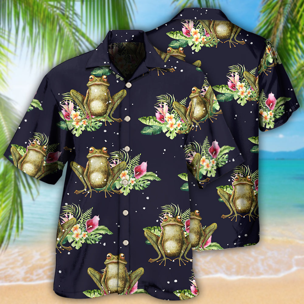 Frog Tropical Floral Pattern – Hawaiian Shirt