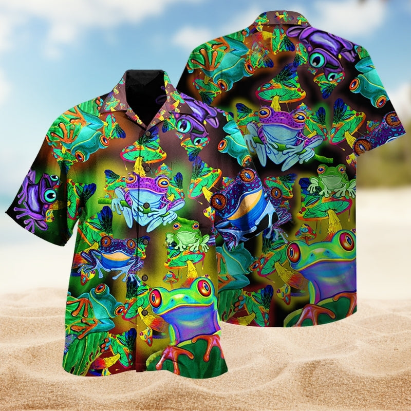 Frogs And Mushrooms Love Life Limited Edition – Hawaiian Shirt