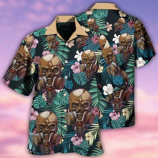 Skull Lover Vintage Style Graphic - Hawaiian Shirt
