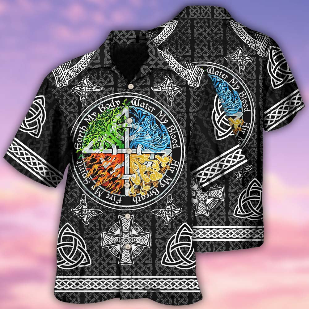 Viking Blood Symbol Warrior Art – Hawaiian Shirt