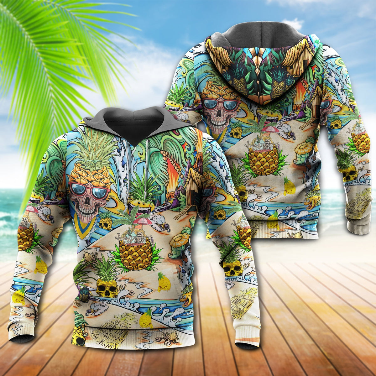 Skull Pineapple Fun Style - 3D Hoodie