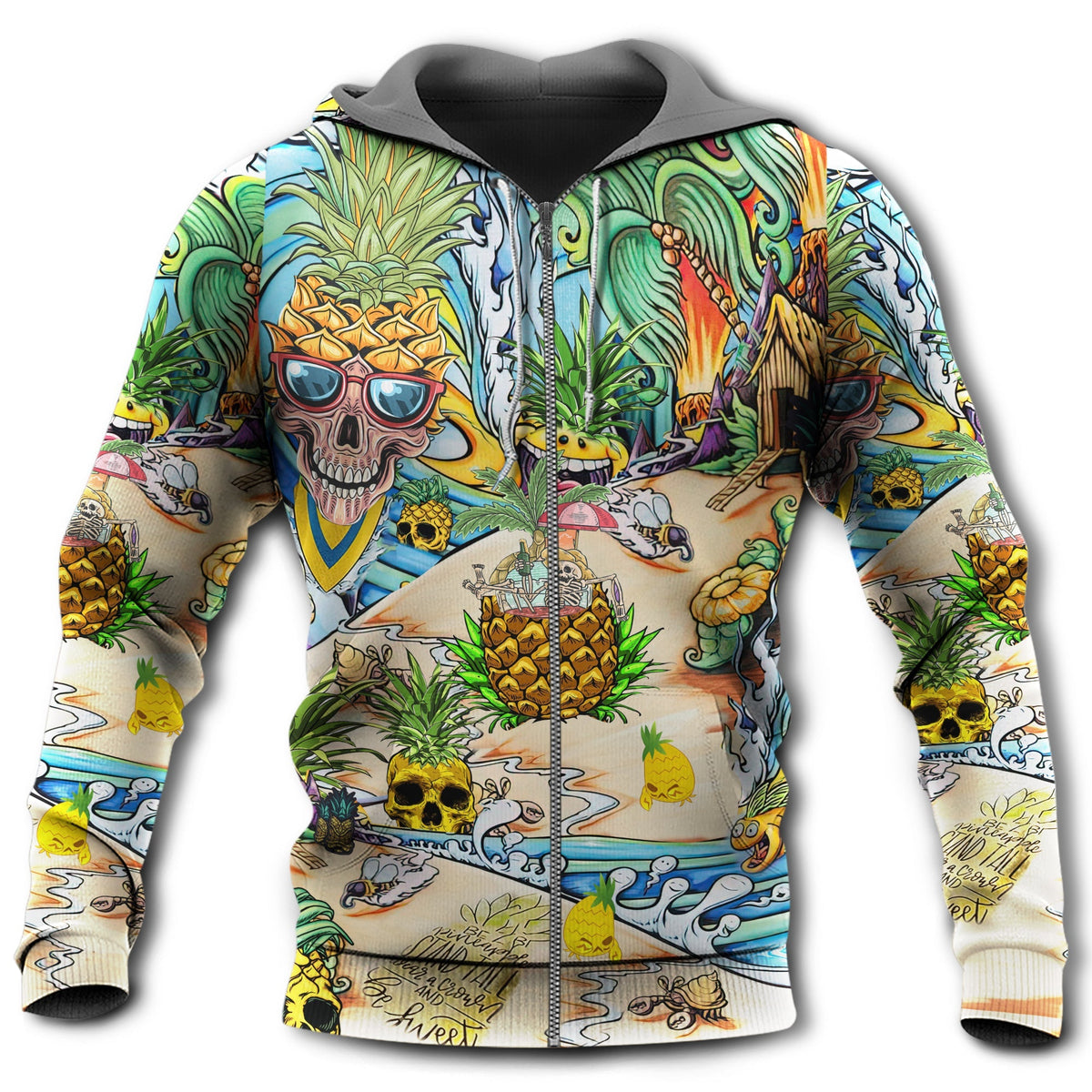 Skull Pineapple Fun Style - 3D Hoodie