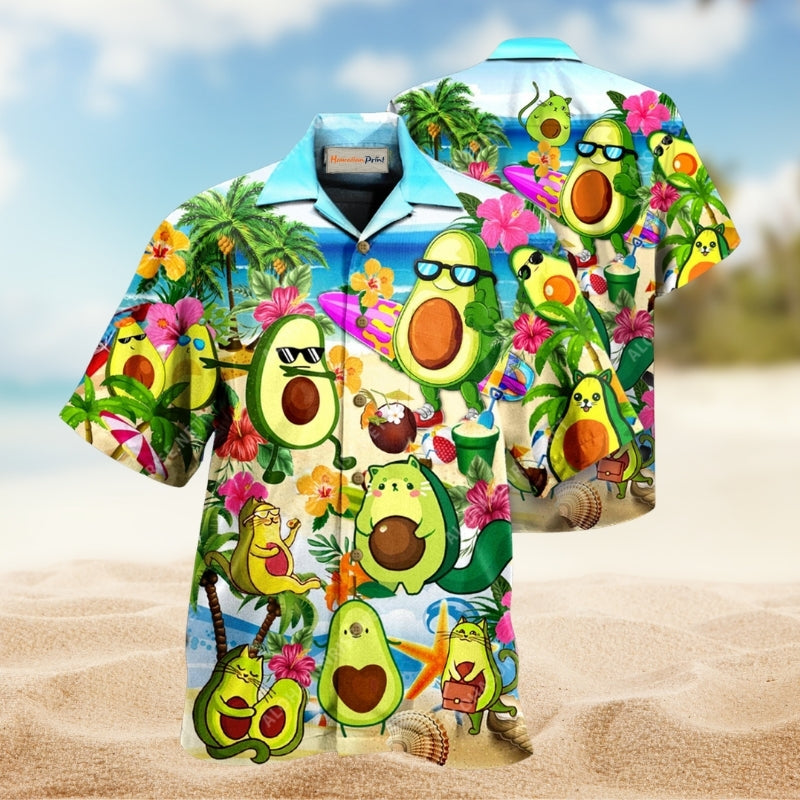 Fruit Avocado Chilling By The Beach Limited Edition – Hawaiian Shirt