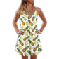 Pineapple Tropical Summer Love – Women's Summer Sleeveless V-Neck Camisole Dress