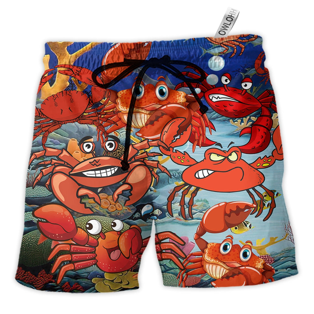 Beach Short / Adults / S Crab Funny Crabs We Rule The Ocean - Beach Short - Owls Matrix LTD