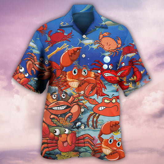 Funny Crab We Rule The Ocean Vintage Style - Hawaiian Shirt
