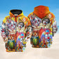 Funny Happy Clown Art – 3D Hoodie