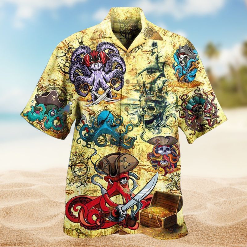 Funny Pirate Octopus Edition – Hawaiian Shirt