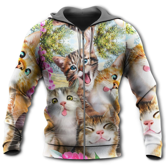 Funny Cats Make Me Happy - 3D Hoodie