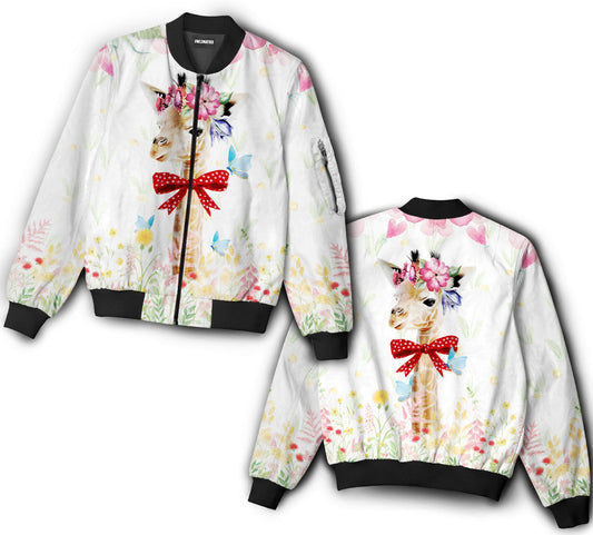 Giraffe is a gift beautiful - Bomber jacket - BOMJ02NVC030921-Owls Matrix