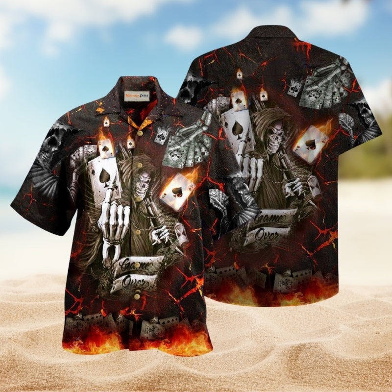 Gambling Card Game Over Limited Edition – Hawaiian Shirt