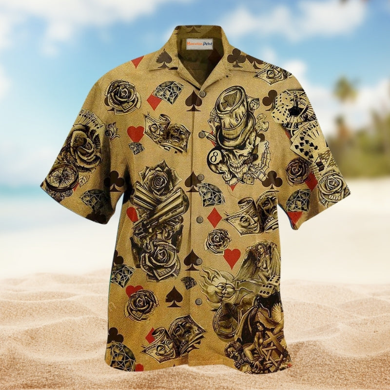 Gambling Flowers Skull Limited Edition – Hawaiian Shirt