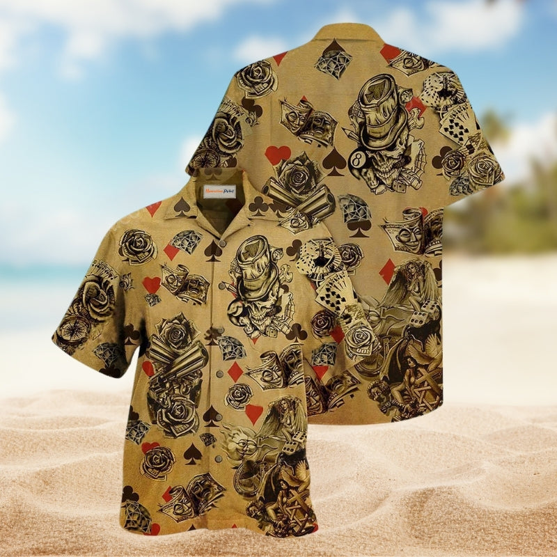Gambling Flowers Skull Limited Edition – Hawaiian Shirt