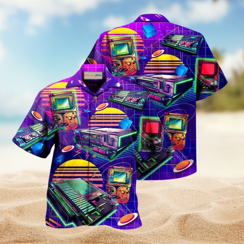 Game Consoles In The 80s Memory Edition – Hawaiian Shirt