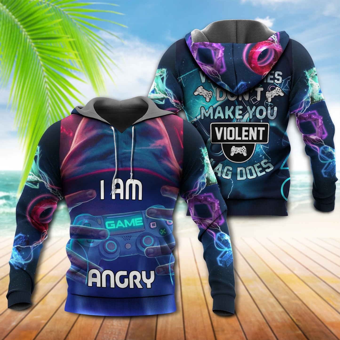 Gamer Angry Mode Style - 3D Hoodie