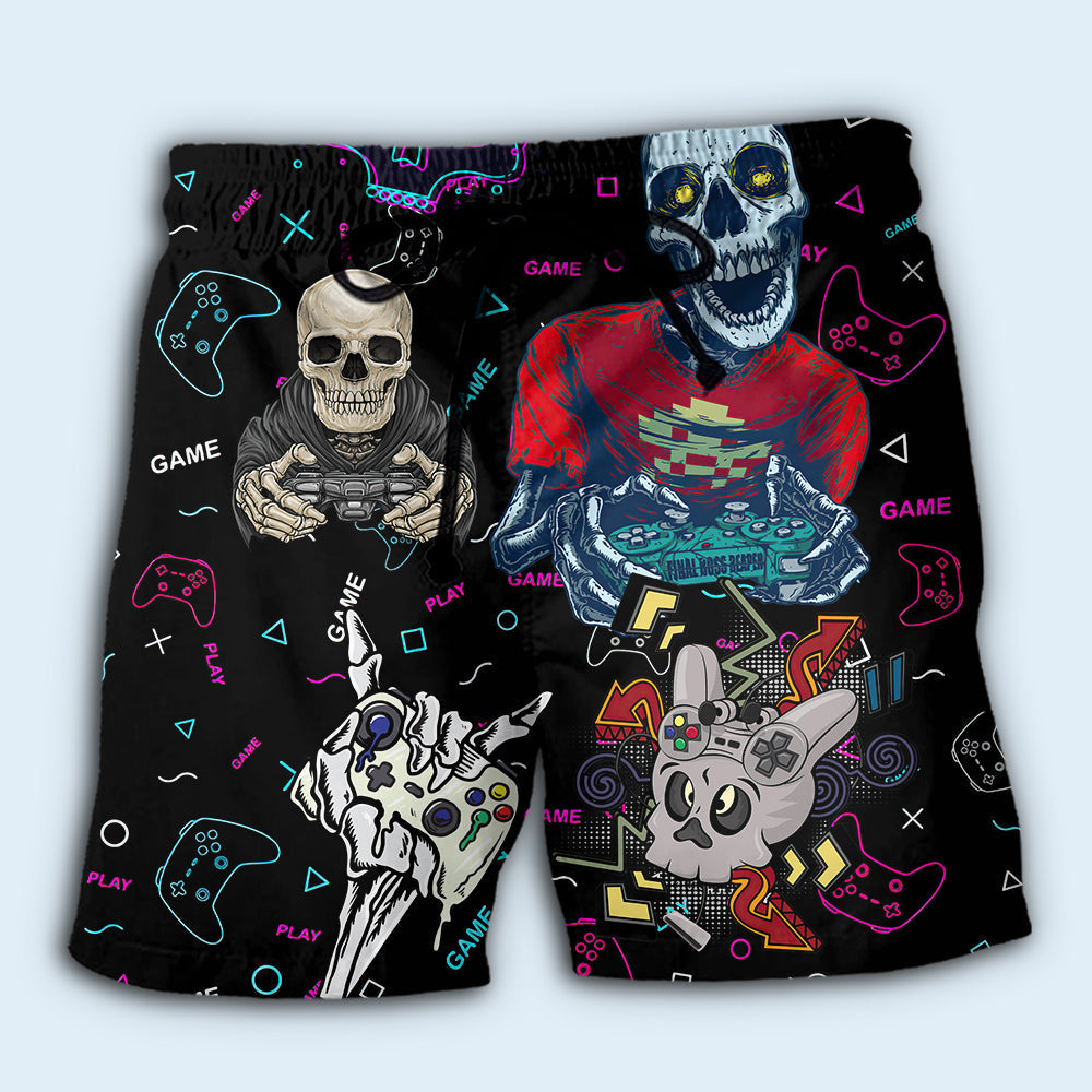 Game Skull Cool Graphic – Beach Short