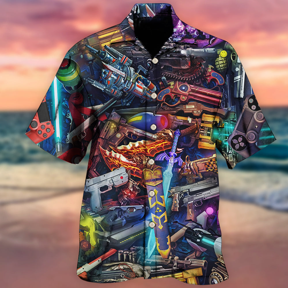 Funny Gaming Life Style - Hawaiian Shirt