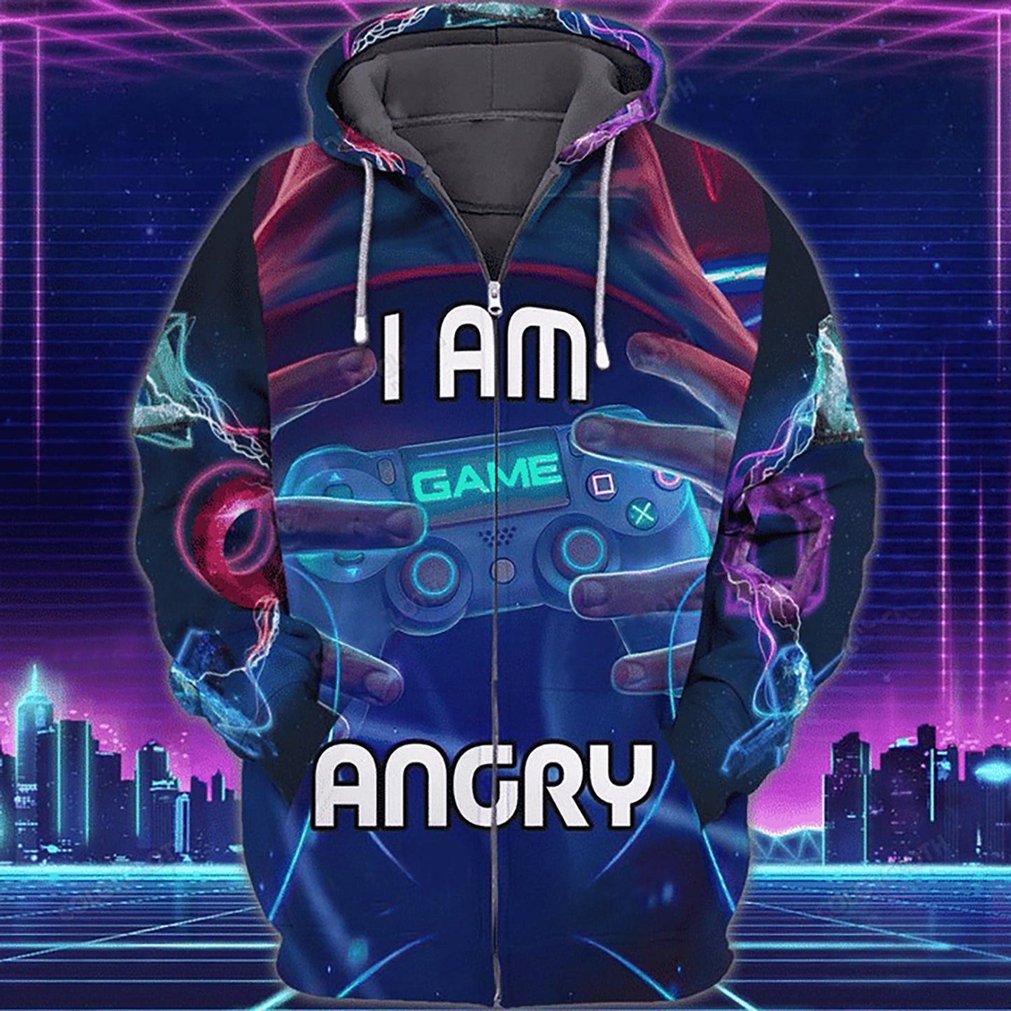 Gaming Action Art – 3D Hoodie
