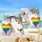 LGBT Proud Gay Rainbow Identity - Beach Short