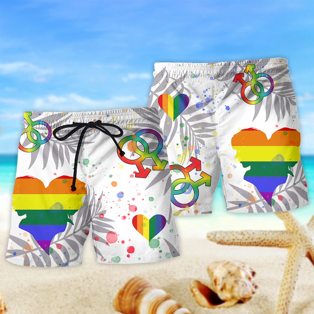 LGBT Proud Gay Rainbow Identity - Beach Short