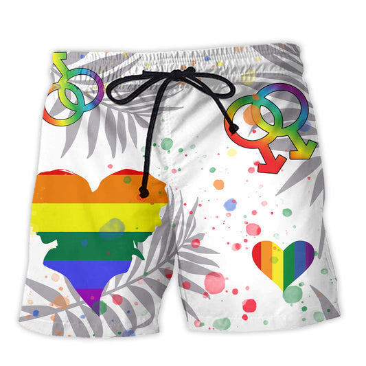 LGBT Proud Gay Rainbow Identity - Beach Short