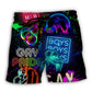 LGBT Gay Pride Neon Art Style - Beach Short