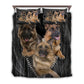 German Shepherd Dog Family Zip Bedding Cover For Pet Lover Bedroom Decor
