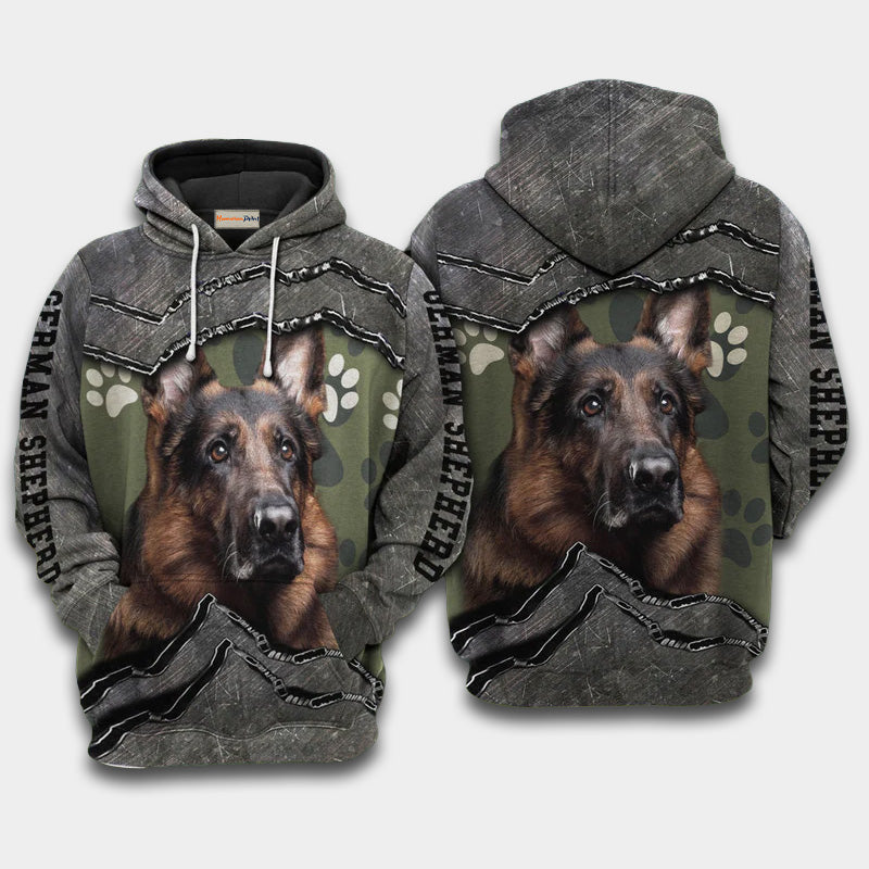 German Shepherd My Friend Art – 3D Hoodie