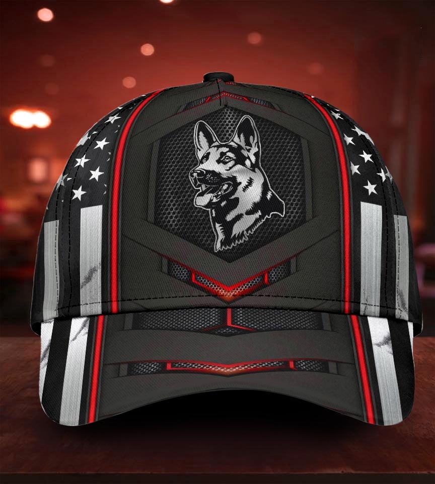 German Shepherd Red Flag Carbon – Classic Cap