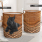 Giant Schnauzer Dog Rattan Teaxture - Laundry Basket - Owls Matrix LTD