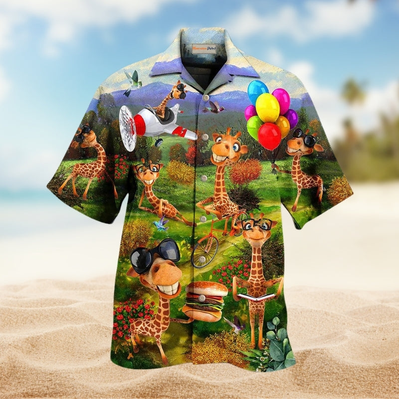 Giraffe Smile Happy Limited Edition – Hawaiian Shirt