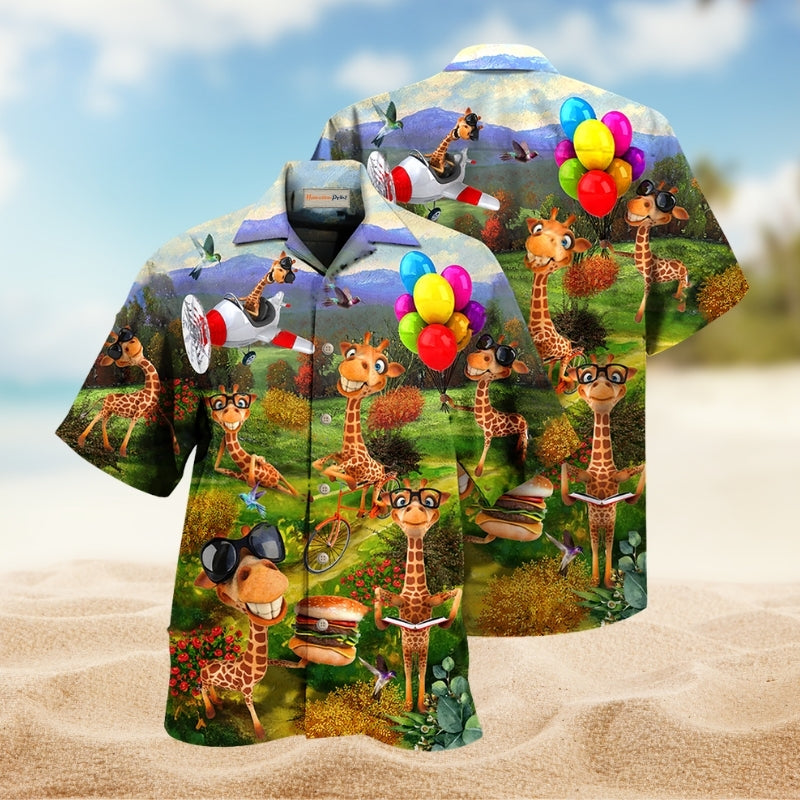 Giraffe Smile Happy Limited Edition – Hawaiian Shirt