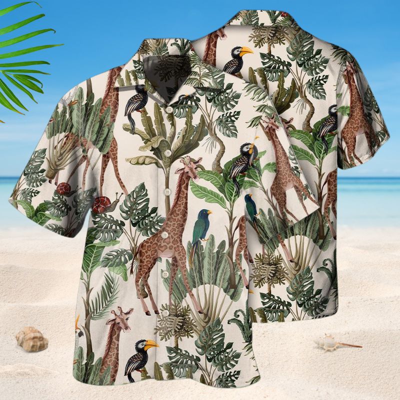 Giraffe Tropical Life Basic Style – Hawaiian Shirt