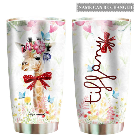Giraffe Lovely Personalized 20 Oz Tumbler For Coffee Travel And Daily Use