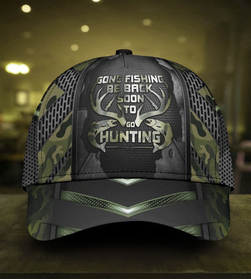 Gone Fishing Back To Hunting – Classic Cap