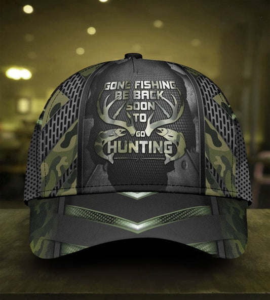 Gone Fishing Back To Hunting – Classic Cap