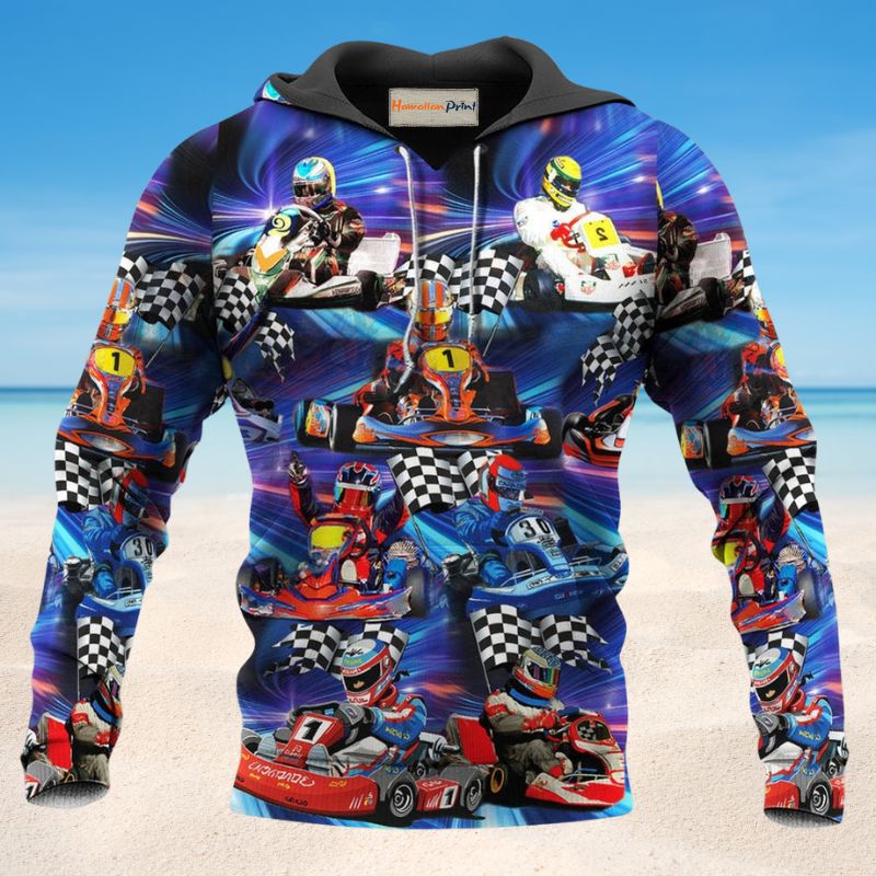 Go Kart Or Go Home Purple Style - 3D Hoodie