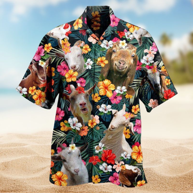 Goat Happy Aloha Flowers Edition – Hawaiian Shirt