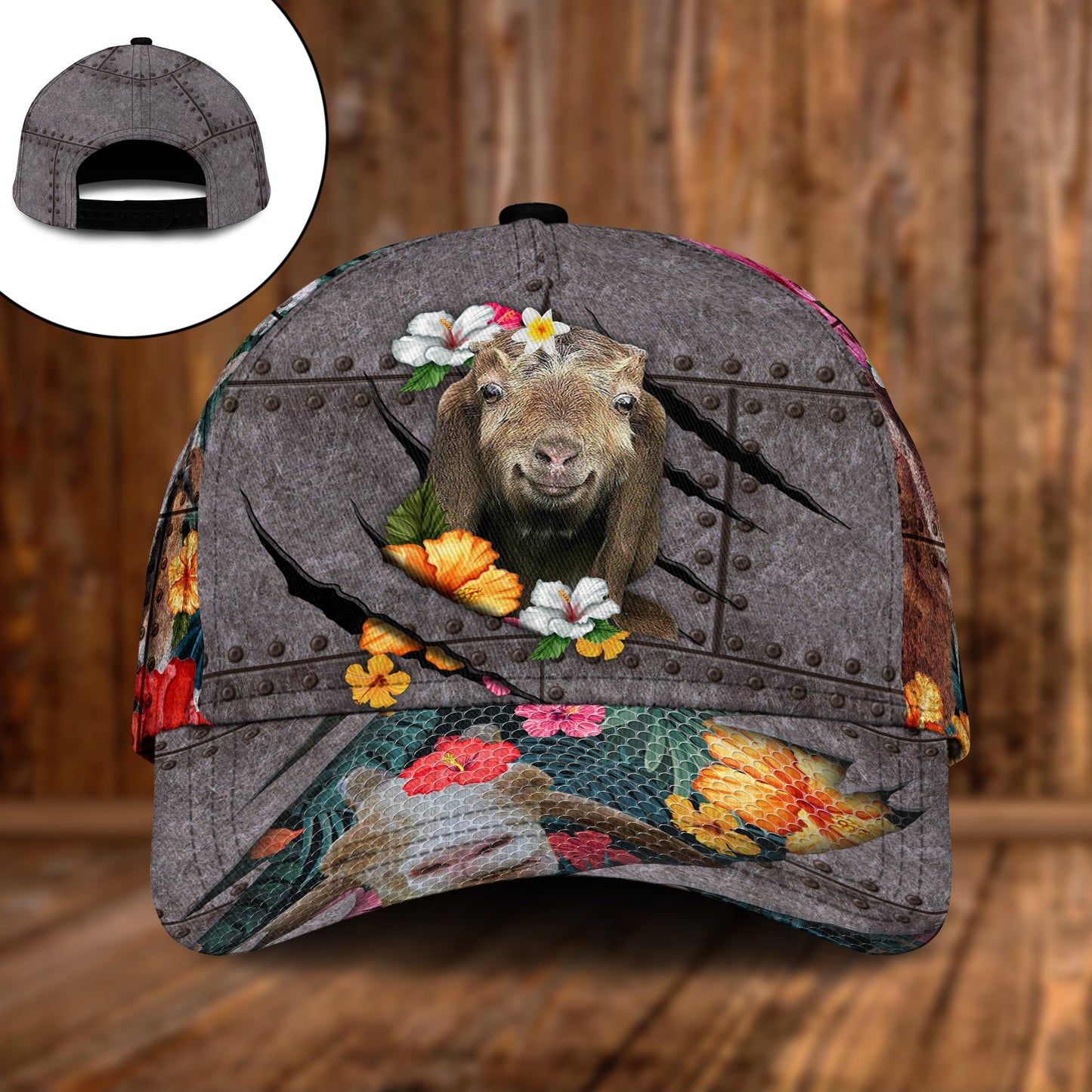 Goat Aloha Flower Tropical Style – Classic Cap