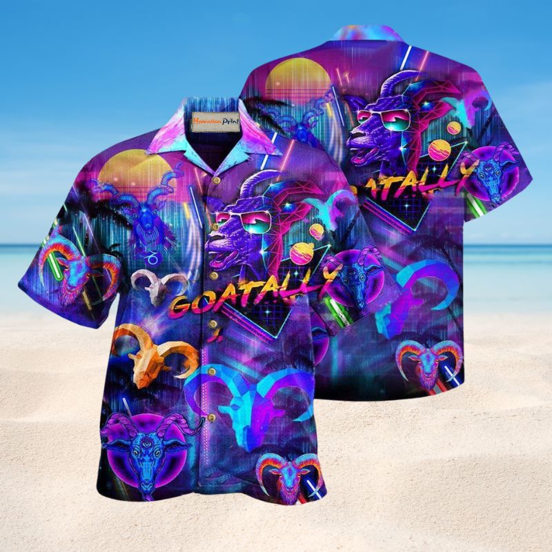 Goatally Purple Goat Edition – Hawaiian Shirt