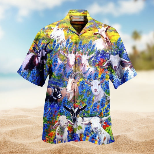 Goats In Bluebonnets Edition – Hawaiian Shirt