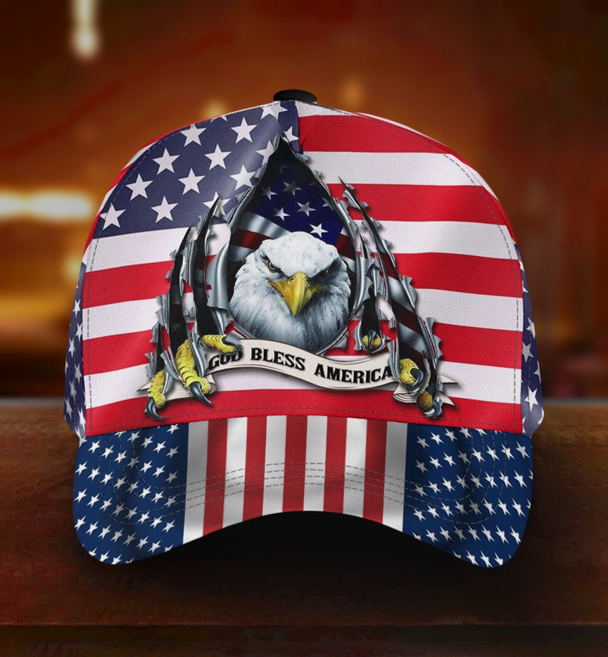 God Bless American Eagle Flag – Classic Cap